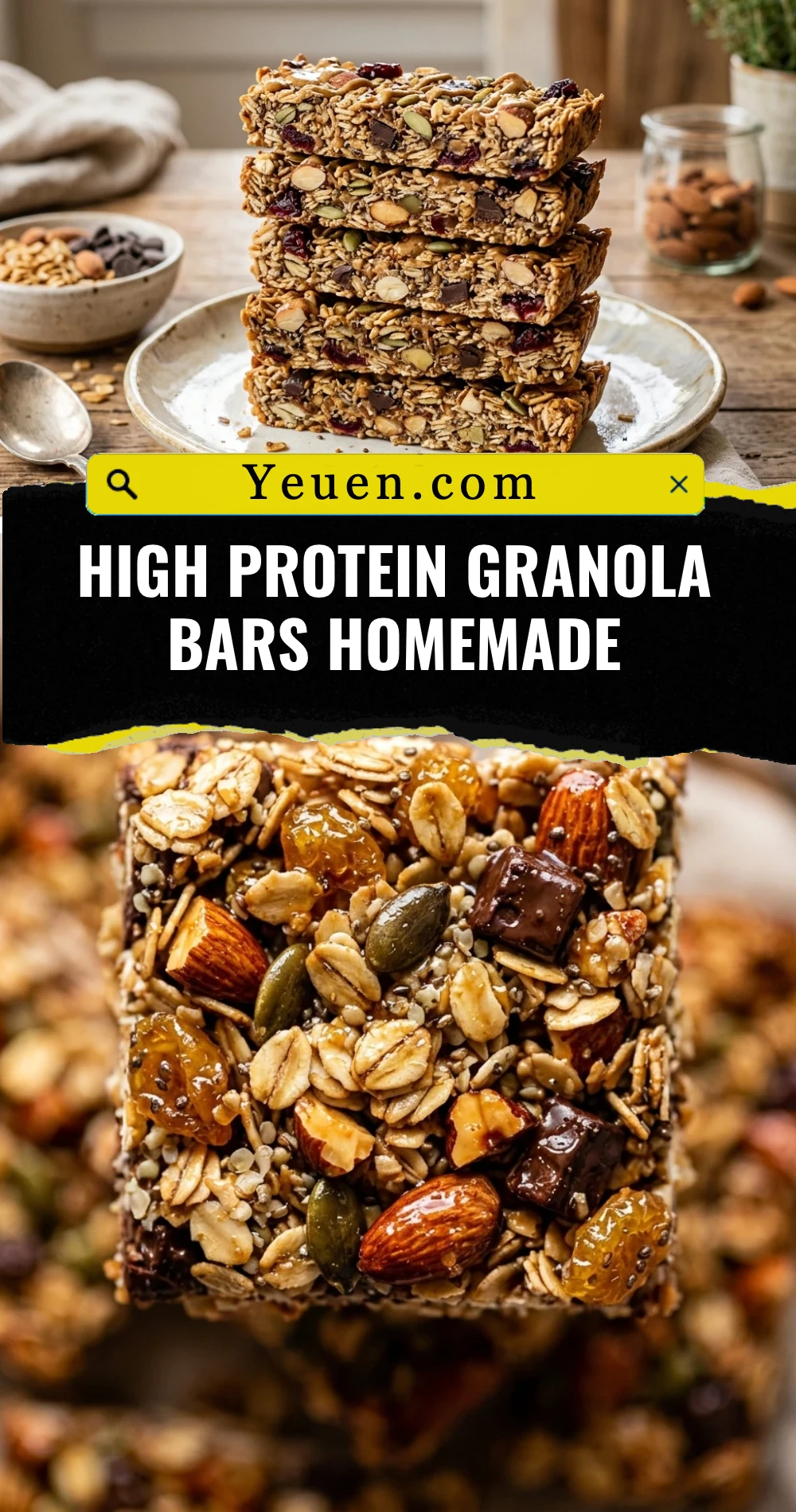 High Protein Granola Bars Homemade