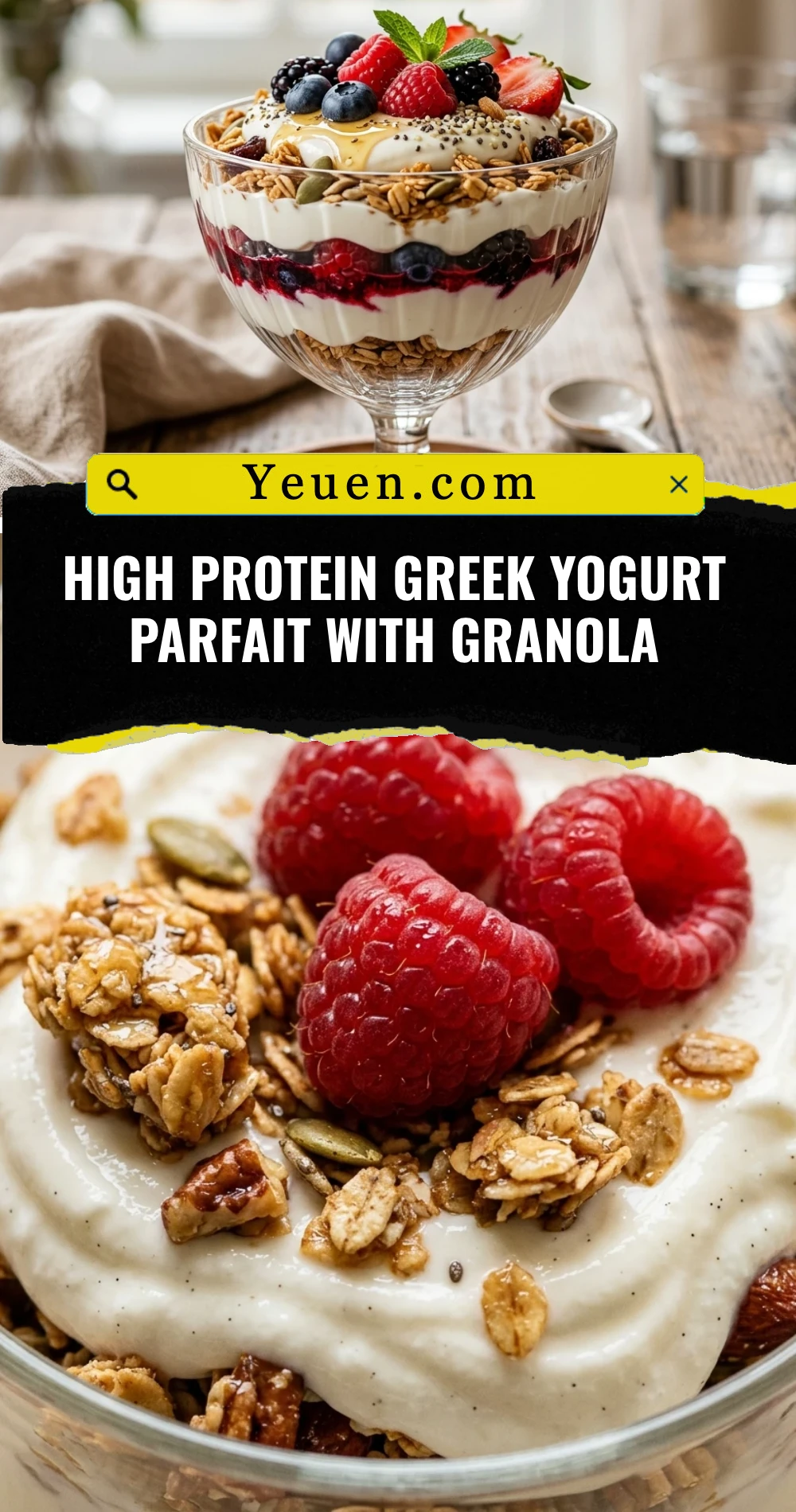 High Protein Greek Yogurt Parfait With Granola