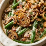High Protein Green Bean Casserole With Greek Yogurt Thanksgiving