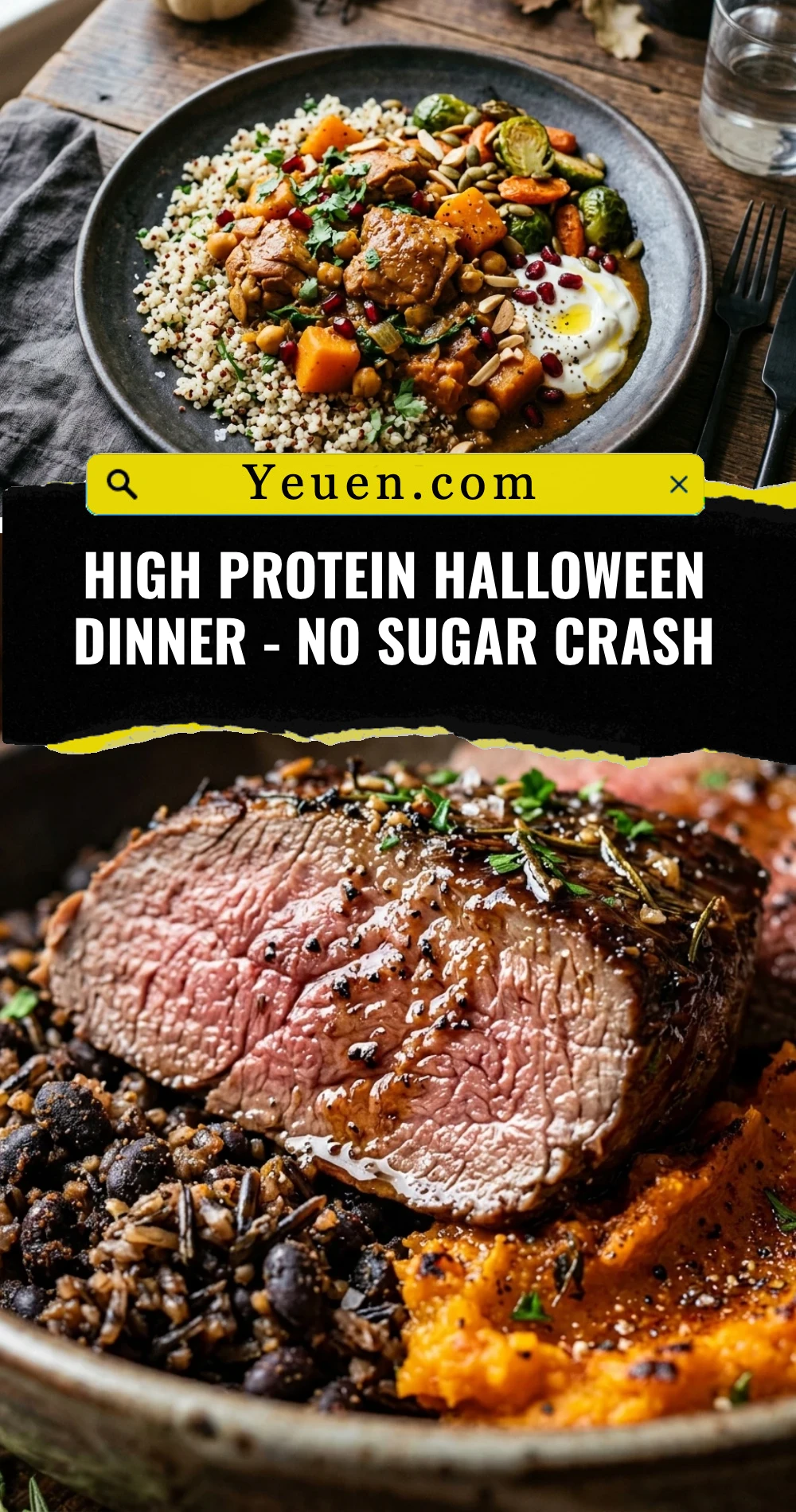 High Protein Halloween Dinner - No Sugar Crash