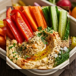 High Protein Hummus And Veggie Box Meal Prep
