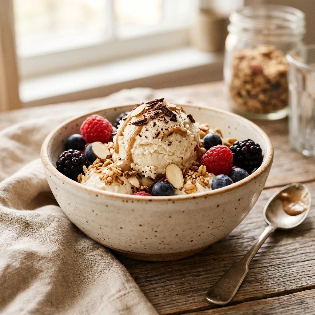 High Protein Ice Cream Dessert Easy Low Carb 30g+ Meal Prep Cottage Cheese