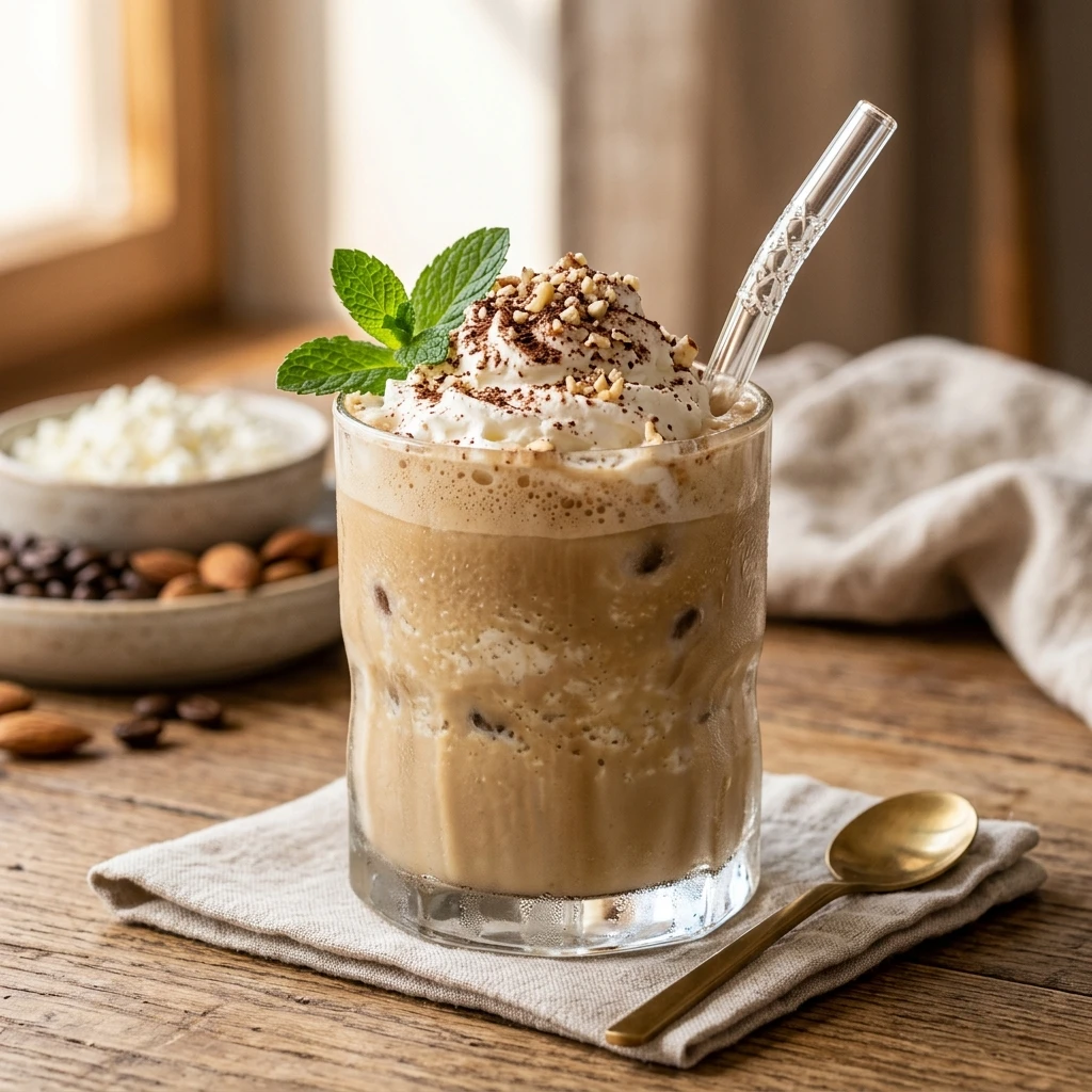 High Protein Iced Coffee With Cottage Cheese