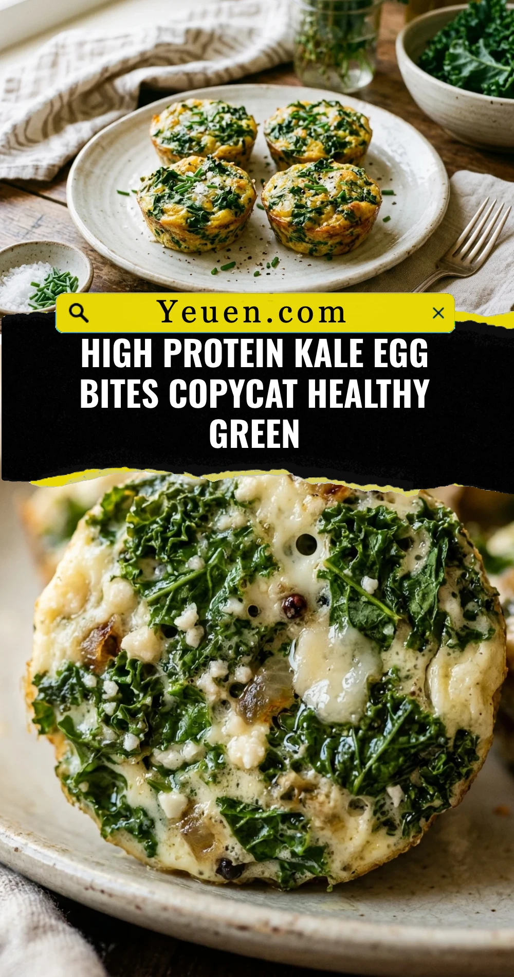 High Protein Kale Egg Bites Copycat Healthy Green