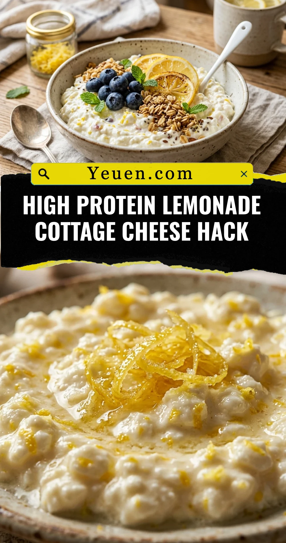 High Protein Lemonade Cottage Cheese Hack