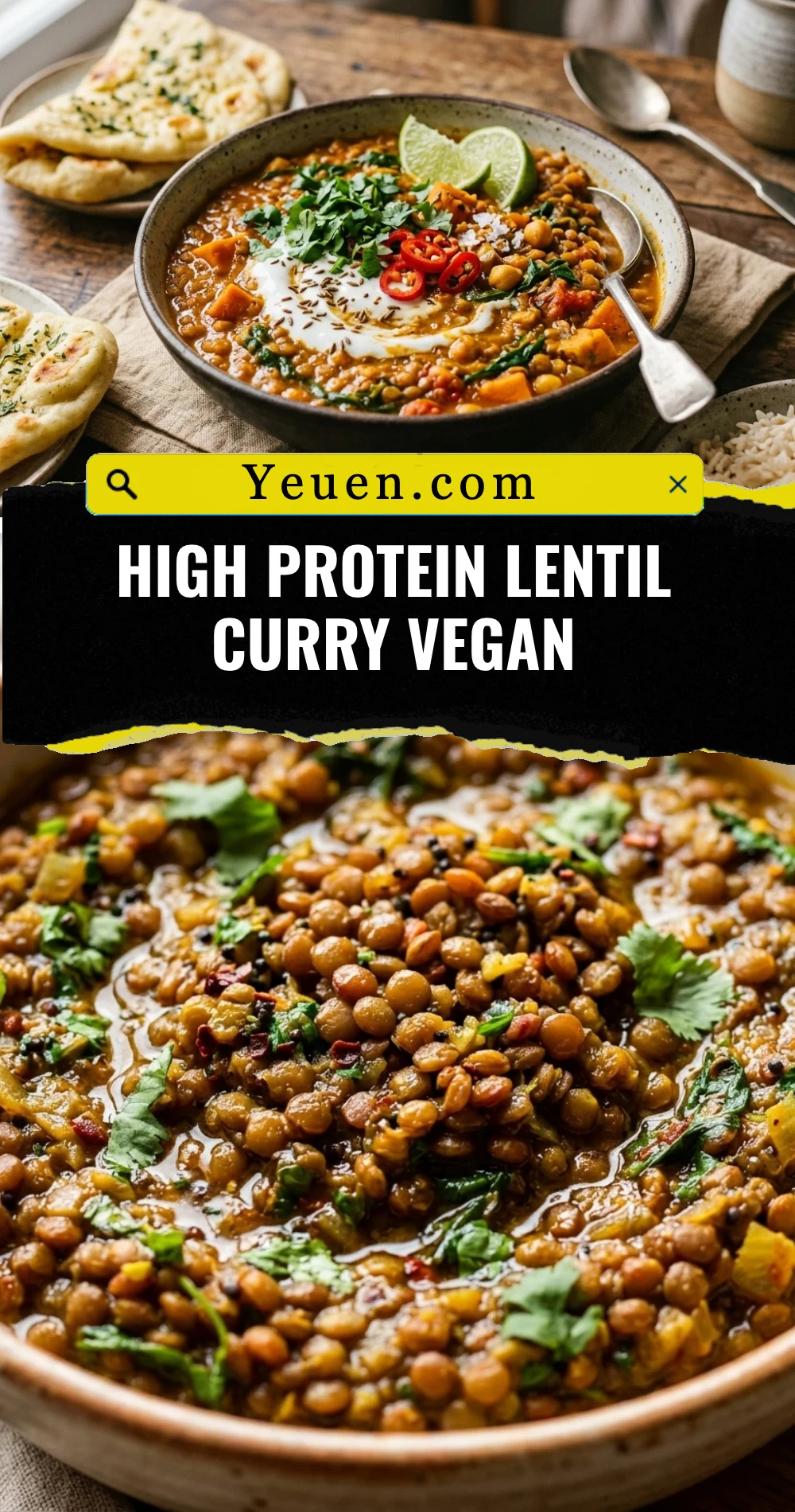 High Protein Lentil Curry Vegan