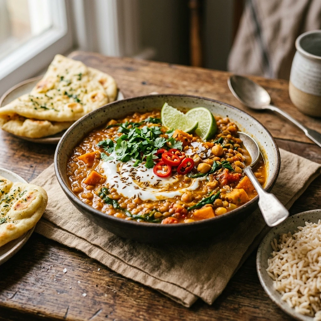 High Protein Lentil Curry Vegan