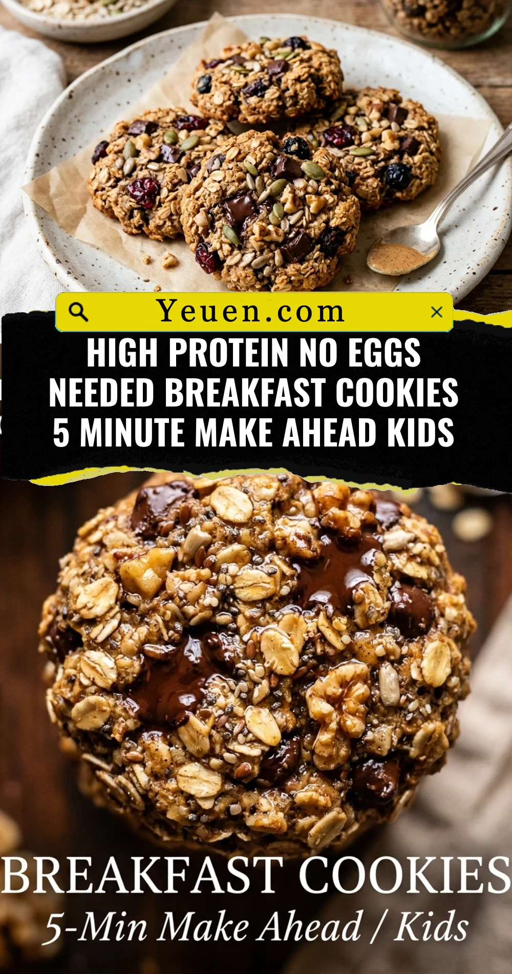 High Protein No Eggs Needed Breakfast Cookies 5 Minute Make Ahead Kids