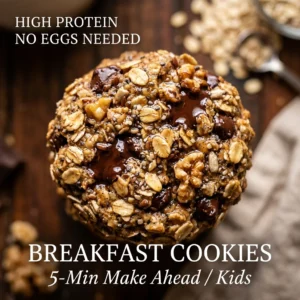 High Protein No Eggs Needed Breakfast Cookies 5 Minute Make Ahead Kids