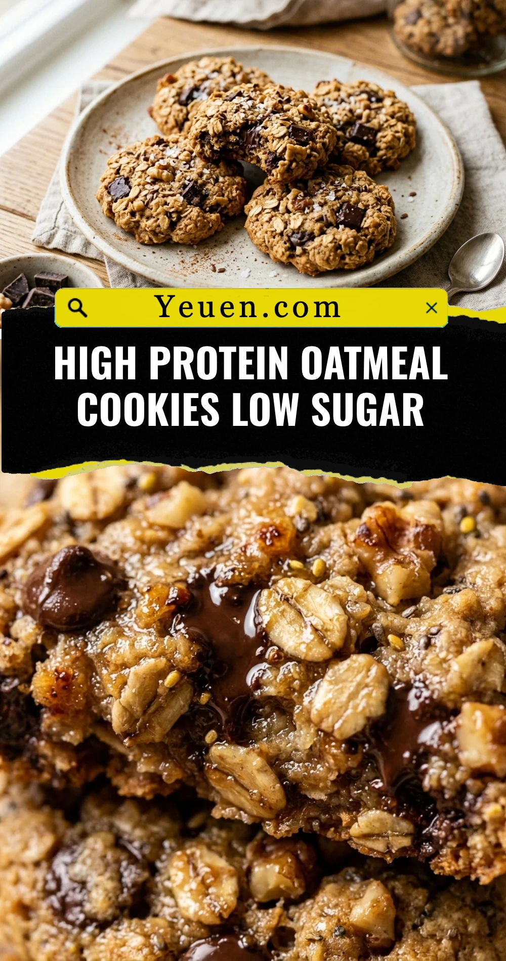 High Protein Oatmeal Cookies Low Sugar