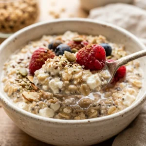 High Protein Oats Breakfast 30g+ Easy Low Carb Meal Prep Cottage Cheese