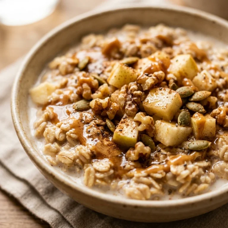 High Protein Overnight Oats Apple 20g+ Easy 5 Minute Breakfast