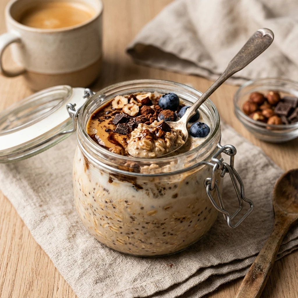 High Protein Overnight Oats Coffee 20g+ Easy 5 Minute Breakfast