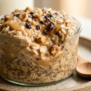 High Protein Overnight Oats Peanut Butter 20g+ Easy 5 Minute Breakfast