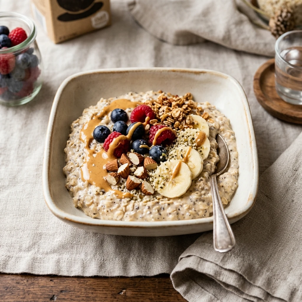 High Protein Overnight Oats Peanut Butter 20g+ Easy 5 Minute Breakfast