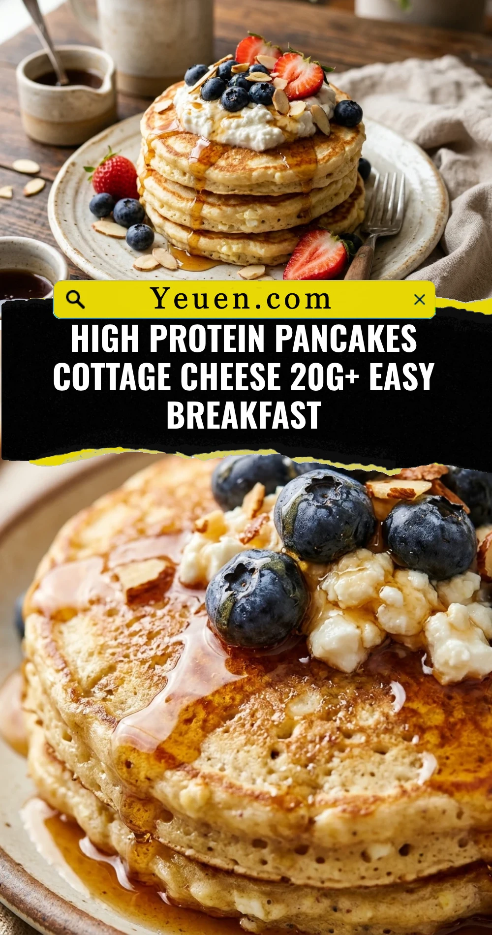 High Protein Pancakes Cottage Cheese 20g+ Easy Breakfast