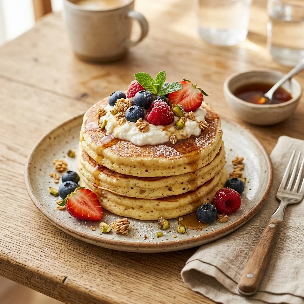 High Protein Pancakes Cottage Cheese 3 Ingredient Fluffy