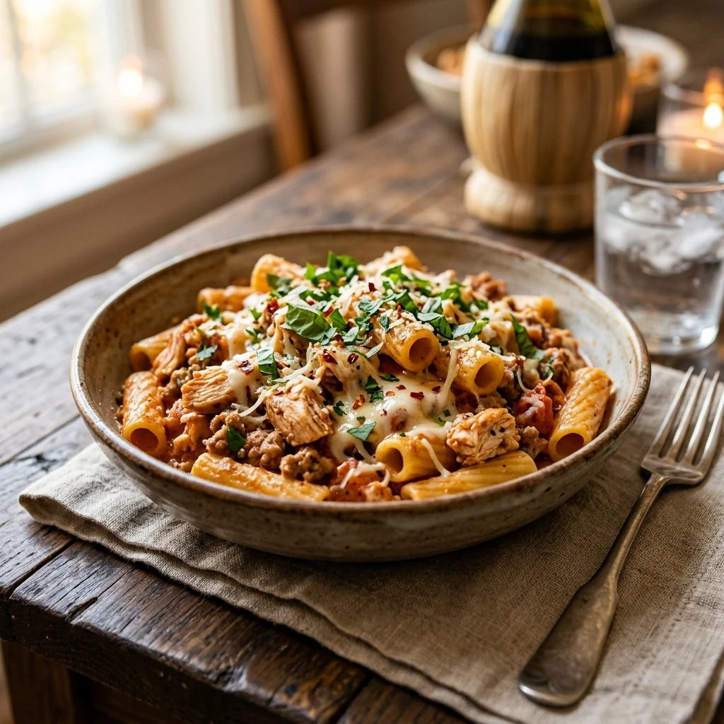 High Protein Pasta Crockpot No Prep Dump & Walk 5 Min Prep Feeds Crowd Under $20