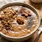 High Protein Peanut Butter Smoothie Bowl Thick Creamy Weight Loss Healthy Meal Prep