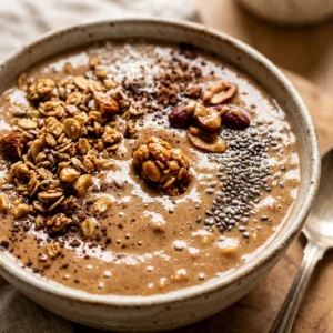High Protein Peanut Butter Smoothie Bowl Thick Creamy Weight Loss Healthy Meal Prep