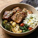 High Protein Pork Dinner 30g+ Easy Low Carb Meal Prep Cottage Cheese