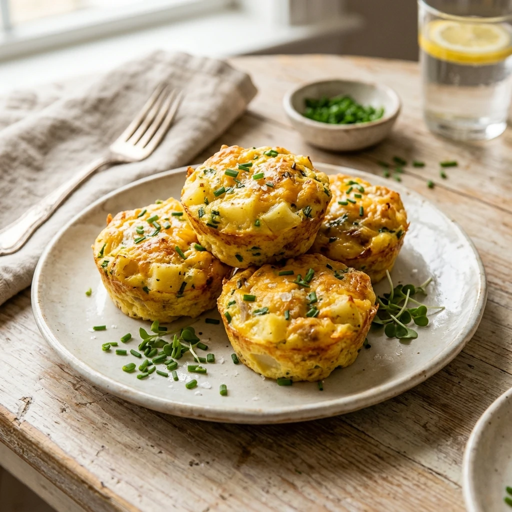 High Protein Potato Chive Egg Bites Copycat Cheesy
