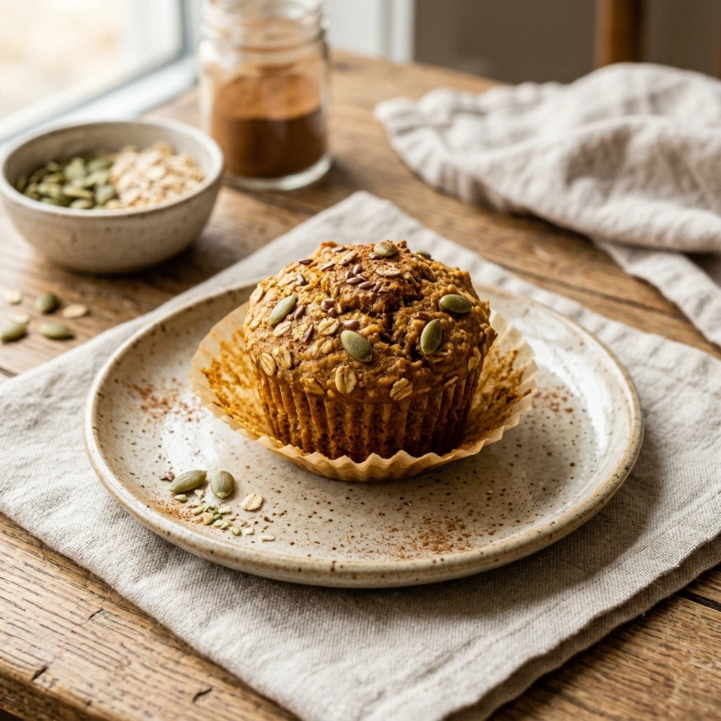 High Protein Pumpkin Oatmeal Muffins With Protein Powder
