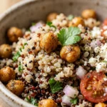 High Protein Quinoa Bowl With Chickpeas