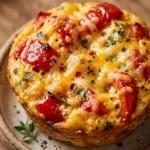High Protein Roasted Red Pepper Egg Bites Copycat Cheesy