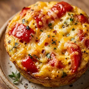 High Protein Roasted Red Pepper Egg Bites Copycat Cheesy