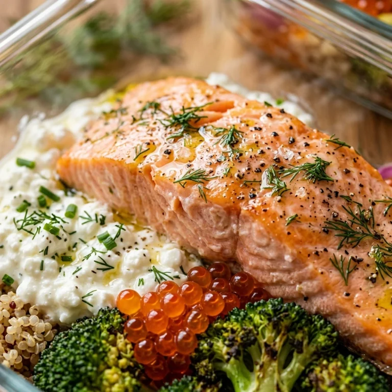 High Protein Salmon Meal Prep 30g+ Easy Breakfast Dinner Cottage Cheese