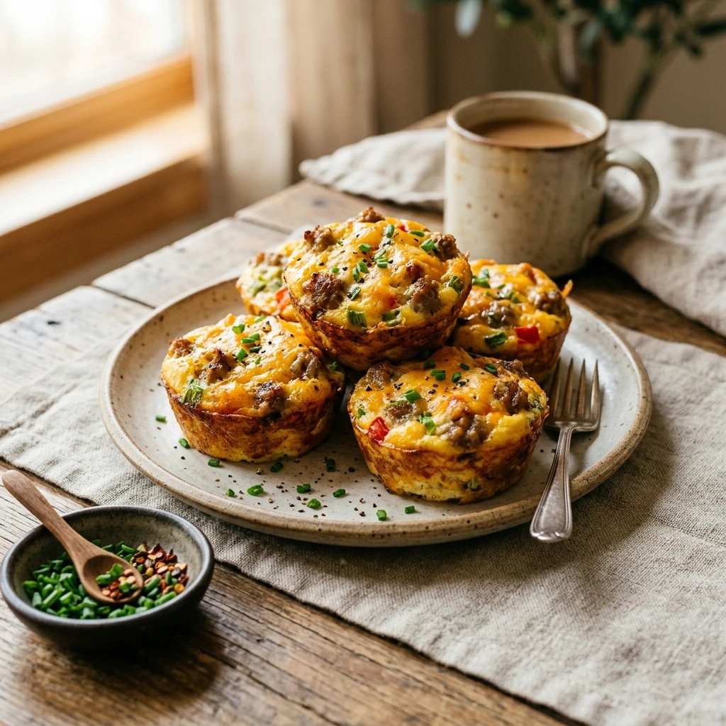 High Protein Sausage Egg Bites Copycat Savory Cheesy