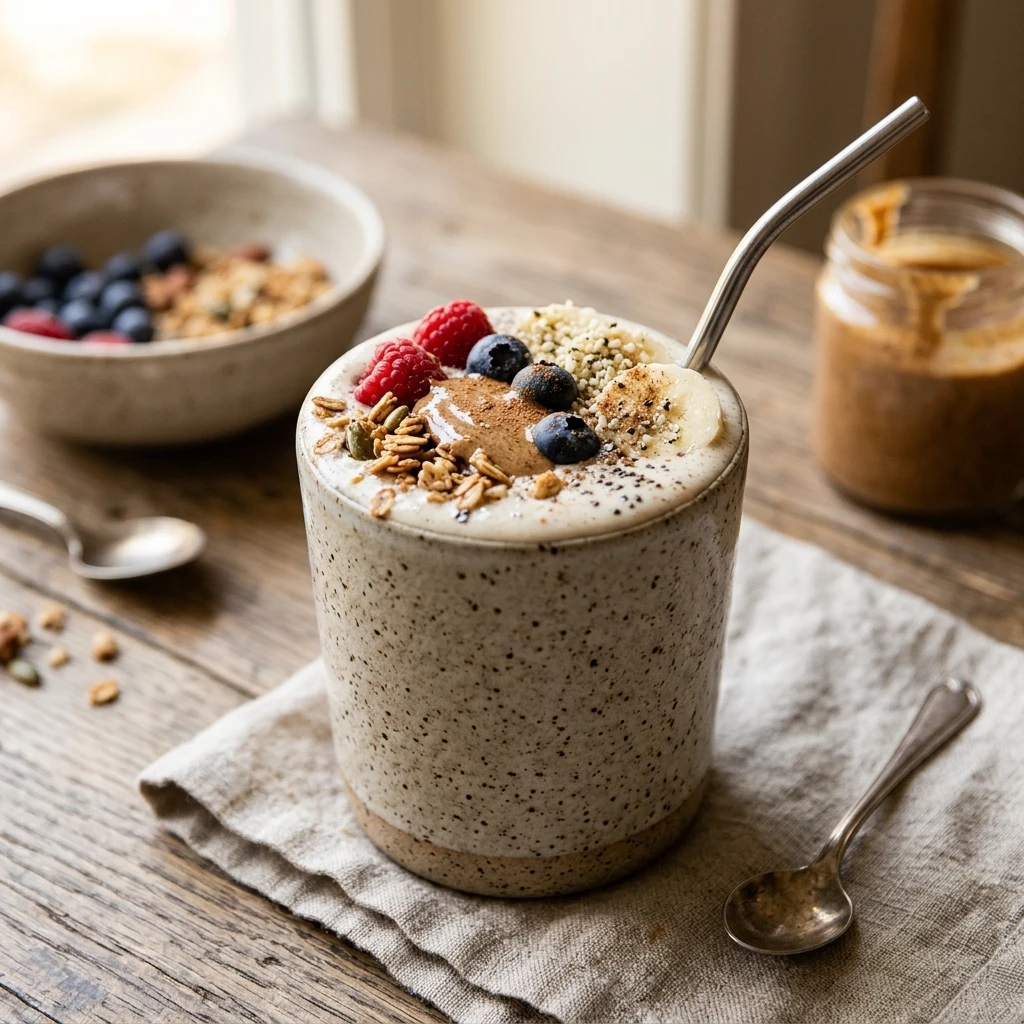 High Protein Shake Breakfast 30g+ Easy Low Carb Meal Prep Cottage Cheese