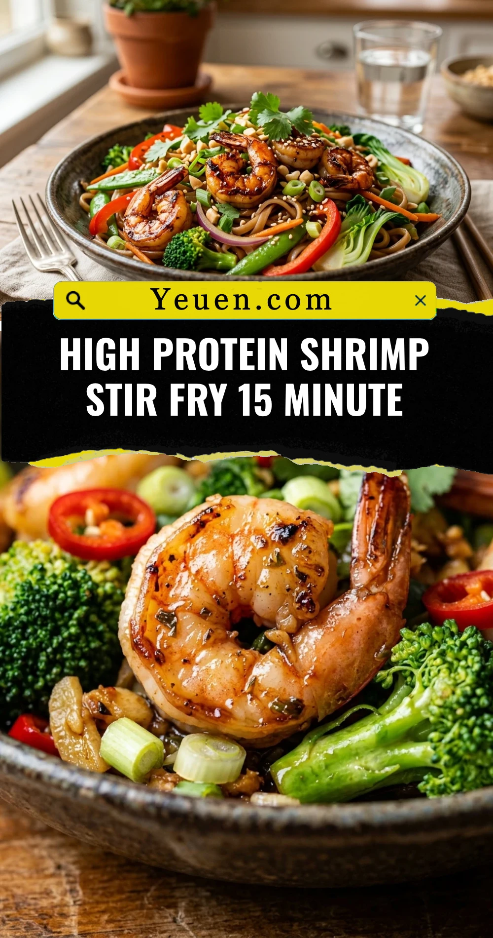 High Protein Shrimp Stir Fry 15 Minute