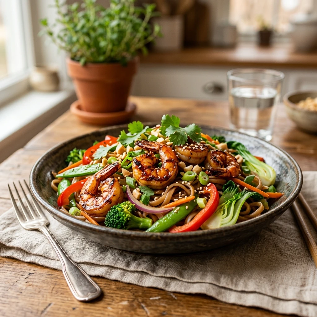 High Protein Shrimp Stir Fry 15 Minute