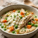 High Protein Slow Cooker Chicken Pot Pie Cottage Cheese