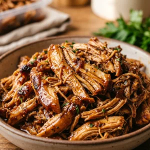 High Protein Slow Cooker Pulled Chicken 30g Meal Prep