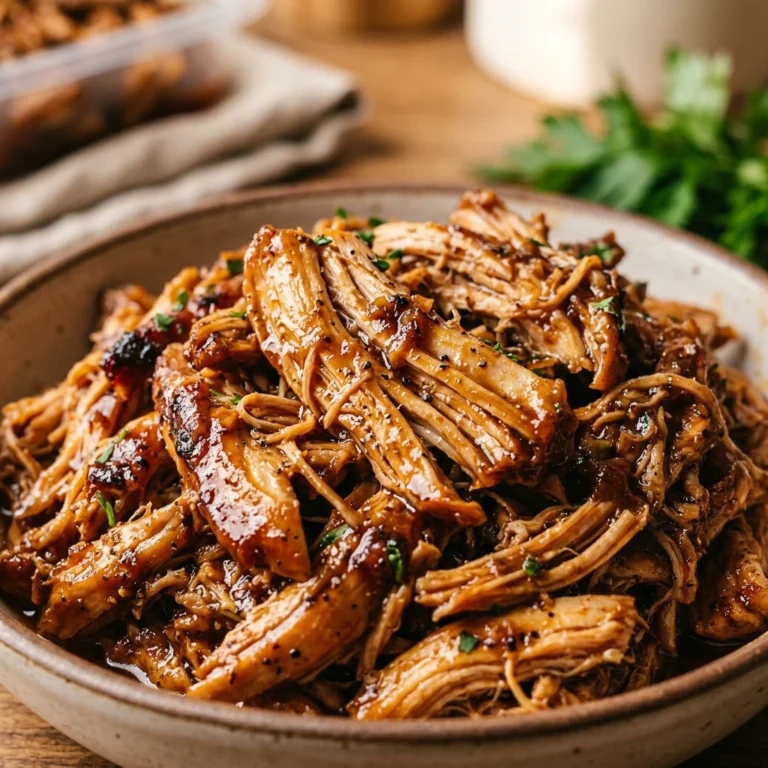 High Protein Slow Cooker Pulled Chicken 30g Meal Prep
