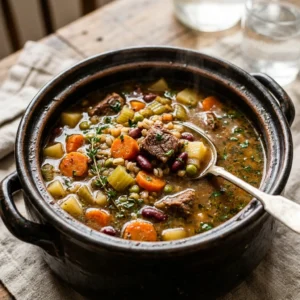 High Protein Soup Crockpot No Prep Dump & Walk 5 Min Prep Feeds Crowd Under $20