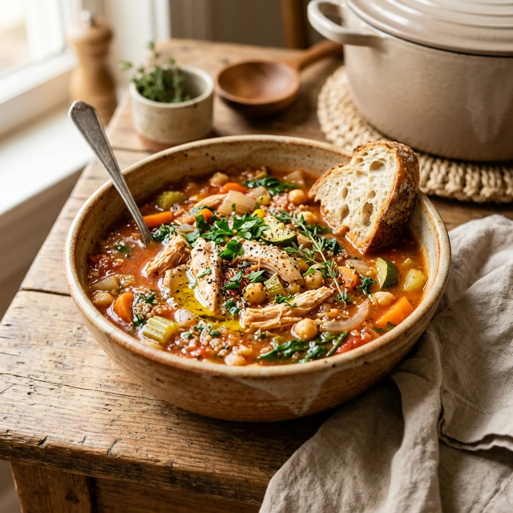 High Protein Soup Crockpot No Prep Dump & Walk 5 Min Prep Feeds Crowd Under $20