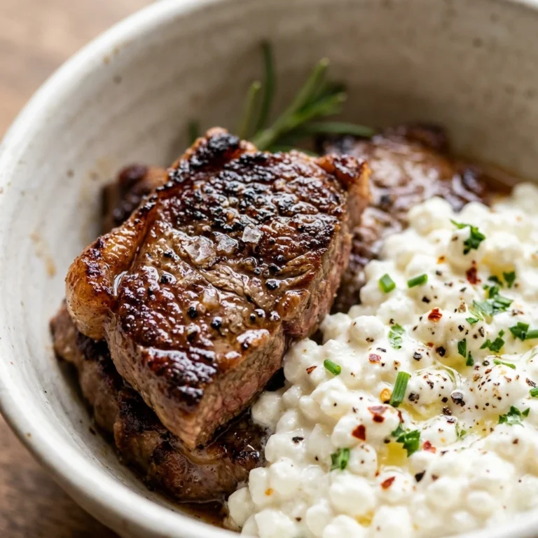 High Protein Steak Dinner 30g+ Easy Meal Prep Low Carb Cottage Cheese