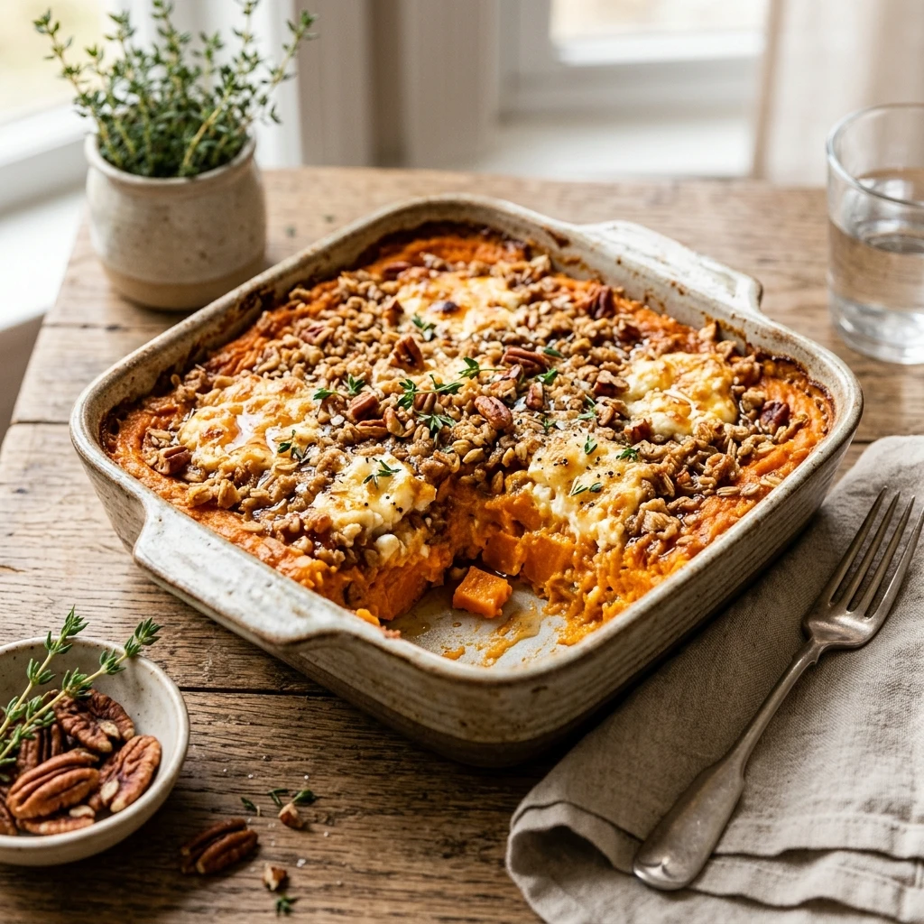 High Protein Sweet Potato Casserole With Cottage Cheese Healthy