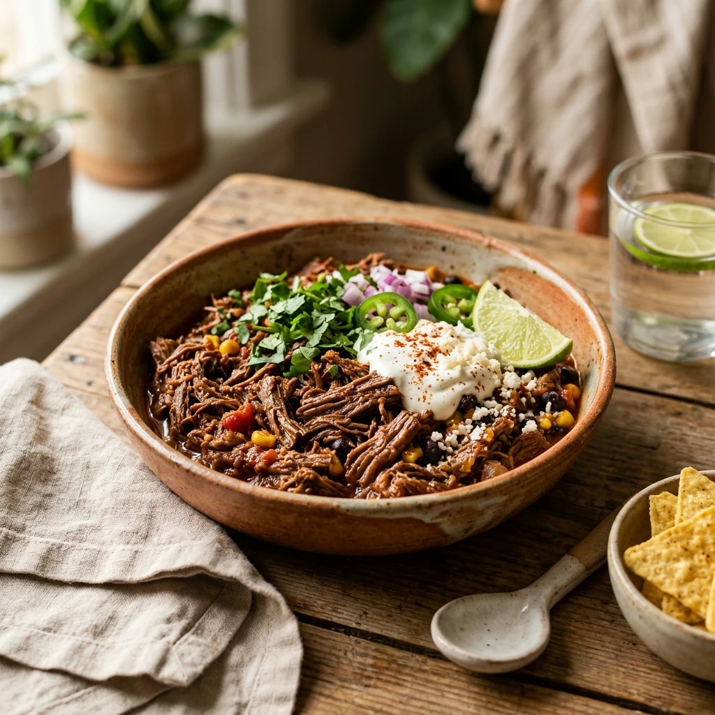 High Protein Taco Crockpot No Prep Dump & Walk 5 Min Prep Feeds Crowd Under $20