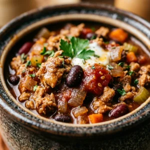 High Protein Thanksgiving Chili Crockpot