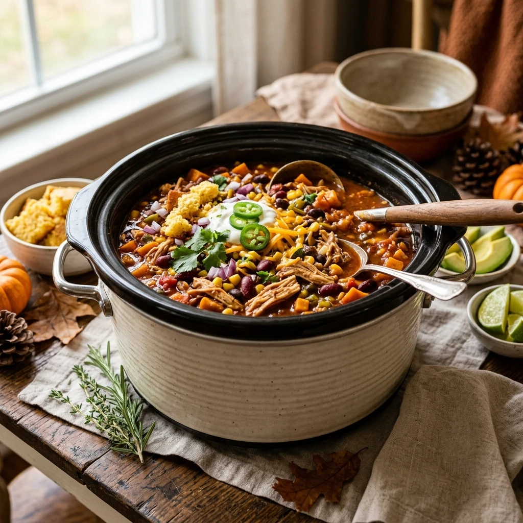 High Protein Thanksgiving Chili Crockpot