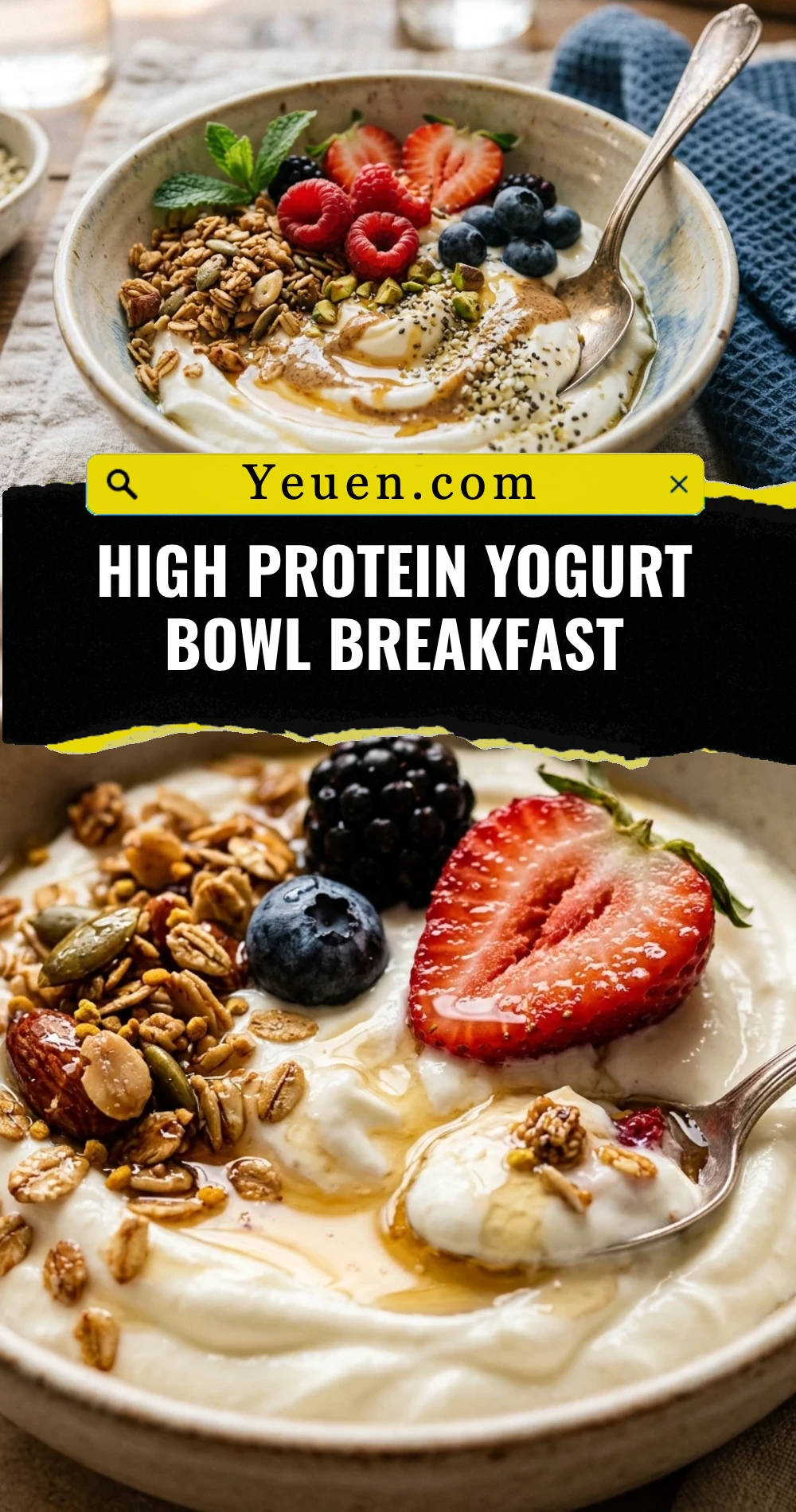High Protein Yogurt Bowl Breakfast