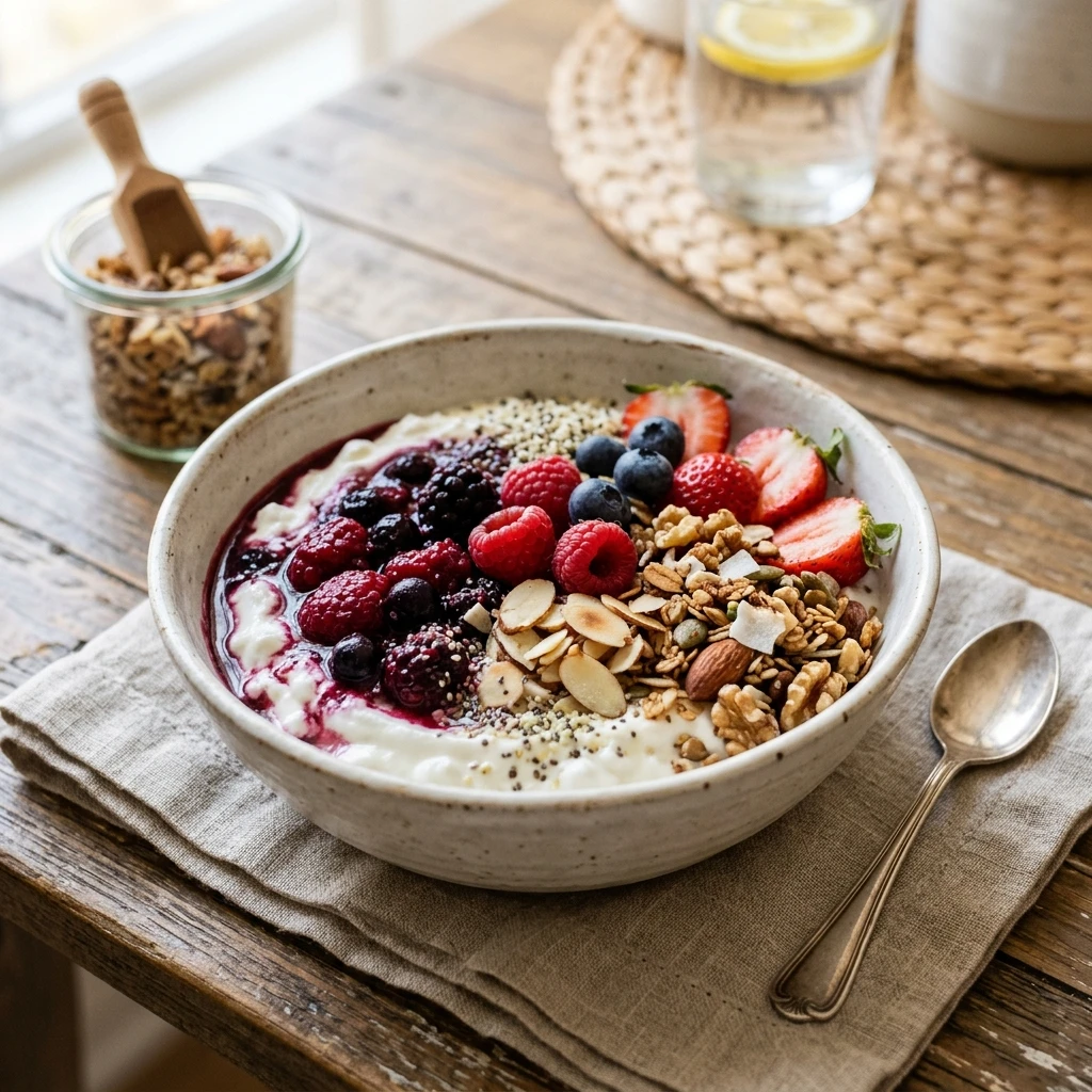 High Protein Yogurt Breakfast 30g+ Easy Meal Prep Low Carb Cottage Cheese