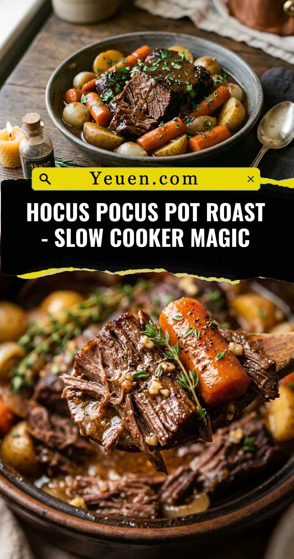 Hocus Pocus Pot Roast - Slow Cooker Magic
