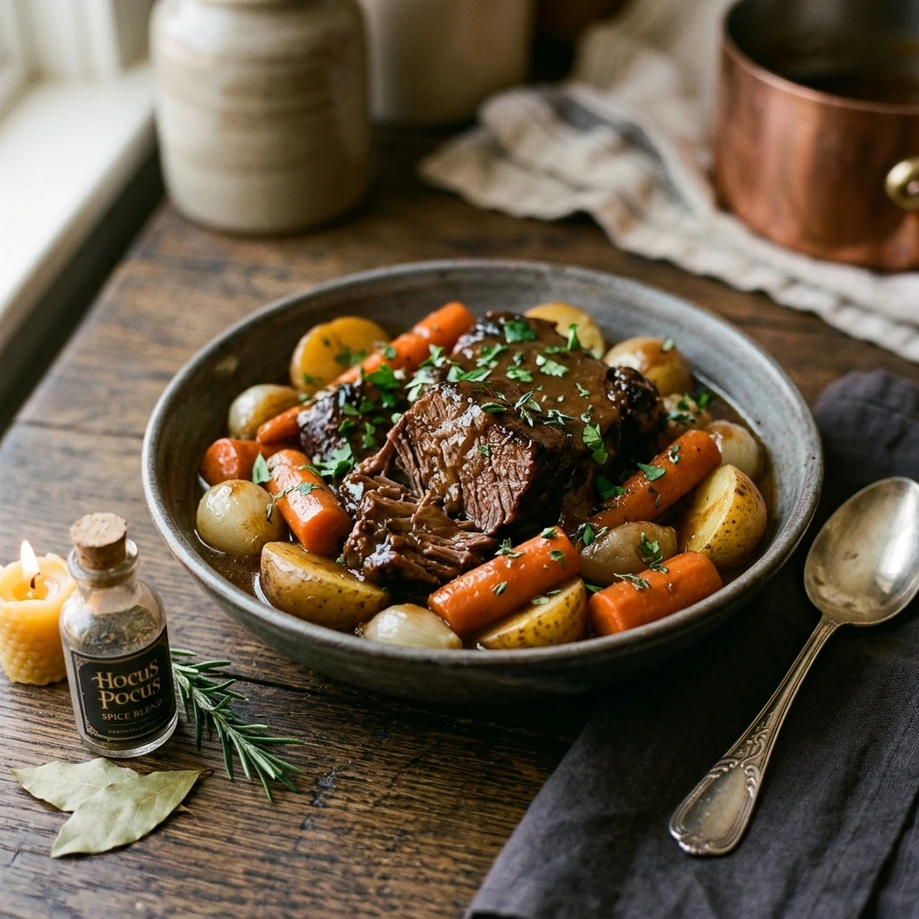 Hocus Pocus Pot Roast - Slow Cooker Magic