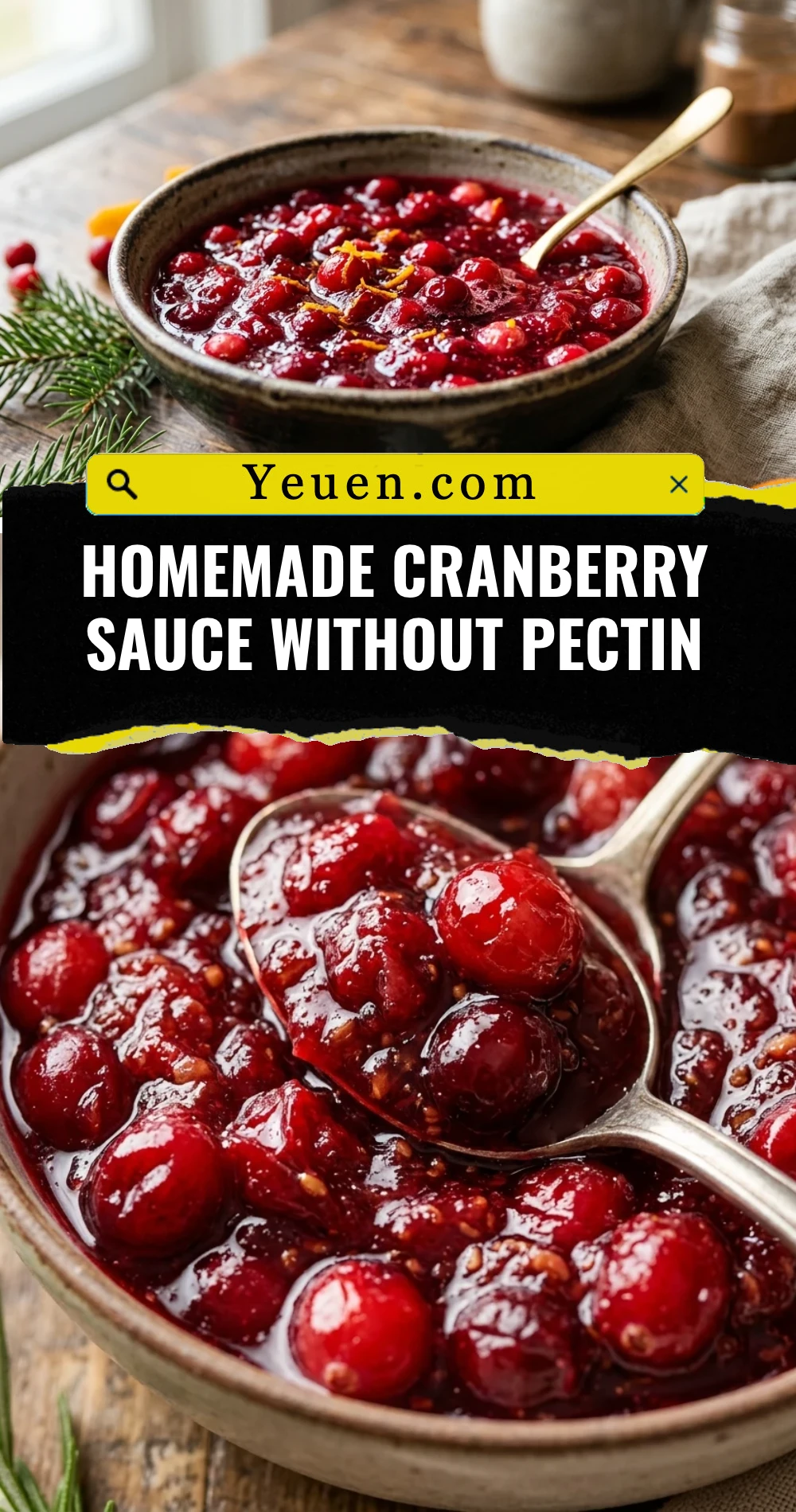 Homemade Cranberry Sauce Without Pectin